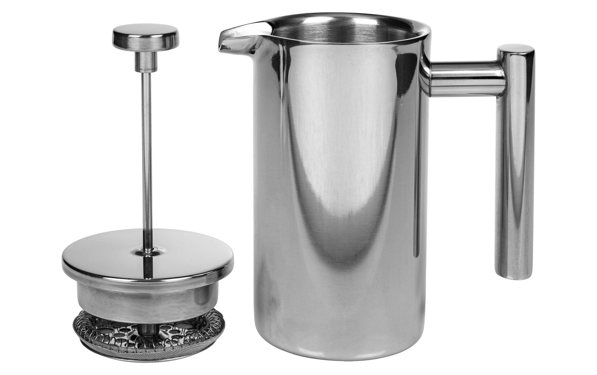 Furber. Furber French Press / Kaffeebereiter – 0,4 l, 3 Tassen, Edelstahl, 14 × 16,5 × 7,5 cm