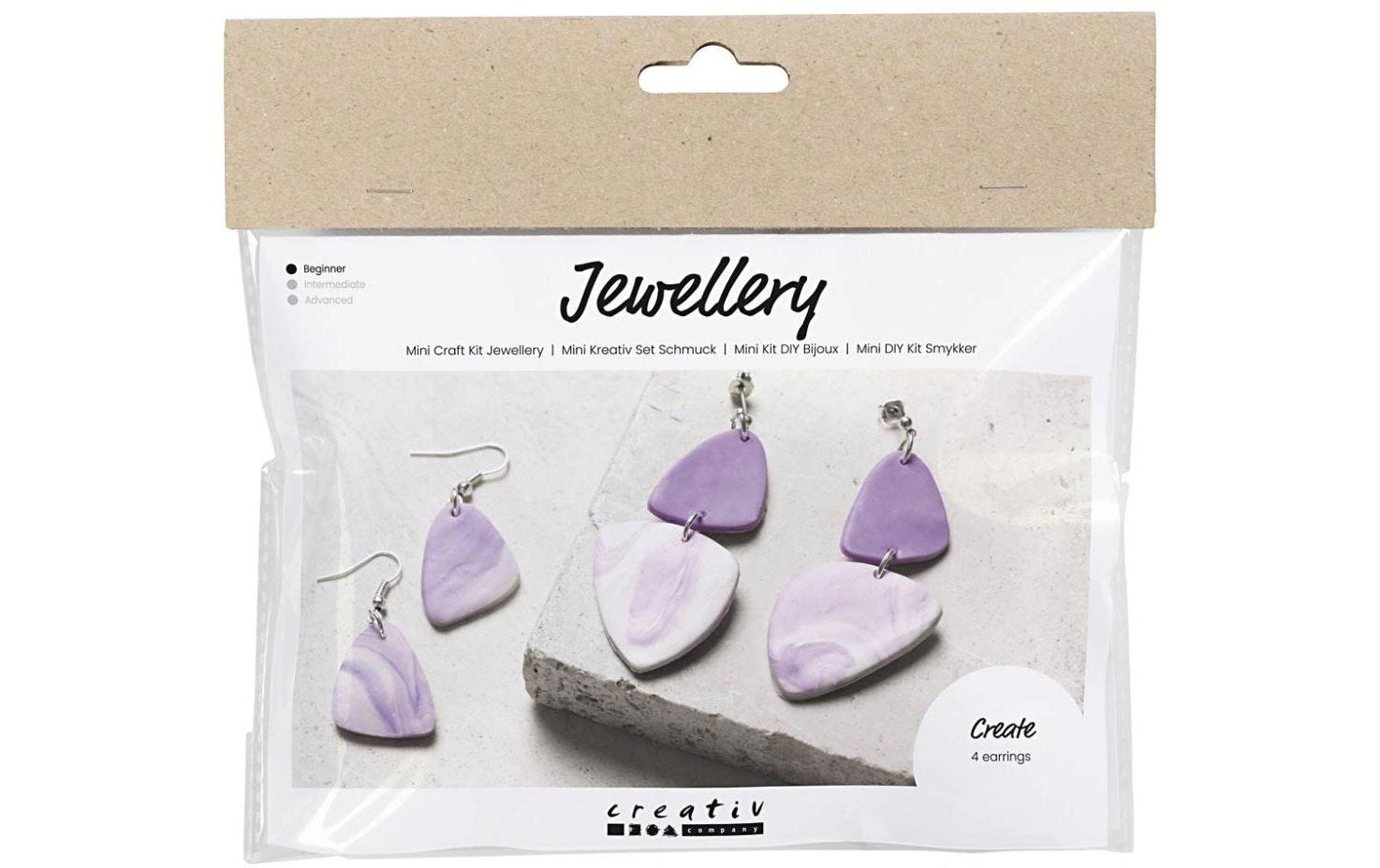 Creativ Company Bastelset Schmuck (Ohrringe) – Helllila – ab 10 Jahren
