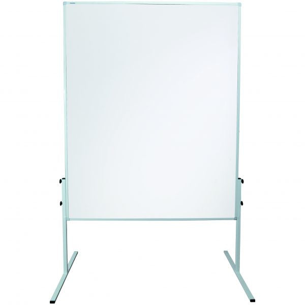 Franken Whiteboard – 120 × 150 cm, lackierter Stahl, magnetisch, Metallrahmen, weiss, mit Ständer