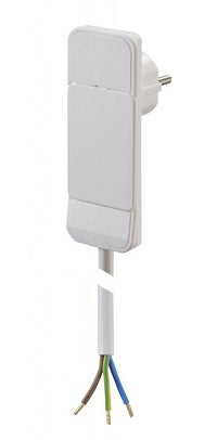 Bachmann Netzkabel – Schuko (CEE 7/7) – offen, 1,5 m, 10 cm abgemantelt, VDE, weiss