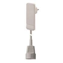 Bachmann Steckdosenleiste, 1×Schuko (Typ F), 1,5 m, ohne Schalter, VDE-zertifiziert – weiss