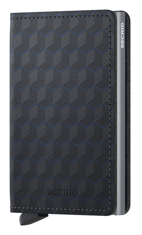 Secrid Slimwallet Kartenetui – RFID-Schutz – 10 Karten – Optical Black Titanium – 68 × 102 × 16 mm