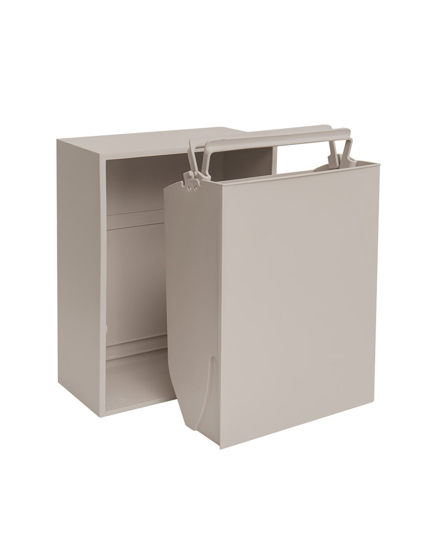 ReCollector Recyclingbox – 12 l – Recycling-Kunststoff, rechteckig – Silbergrau