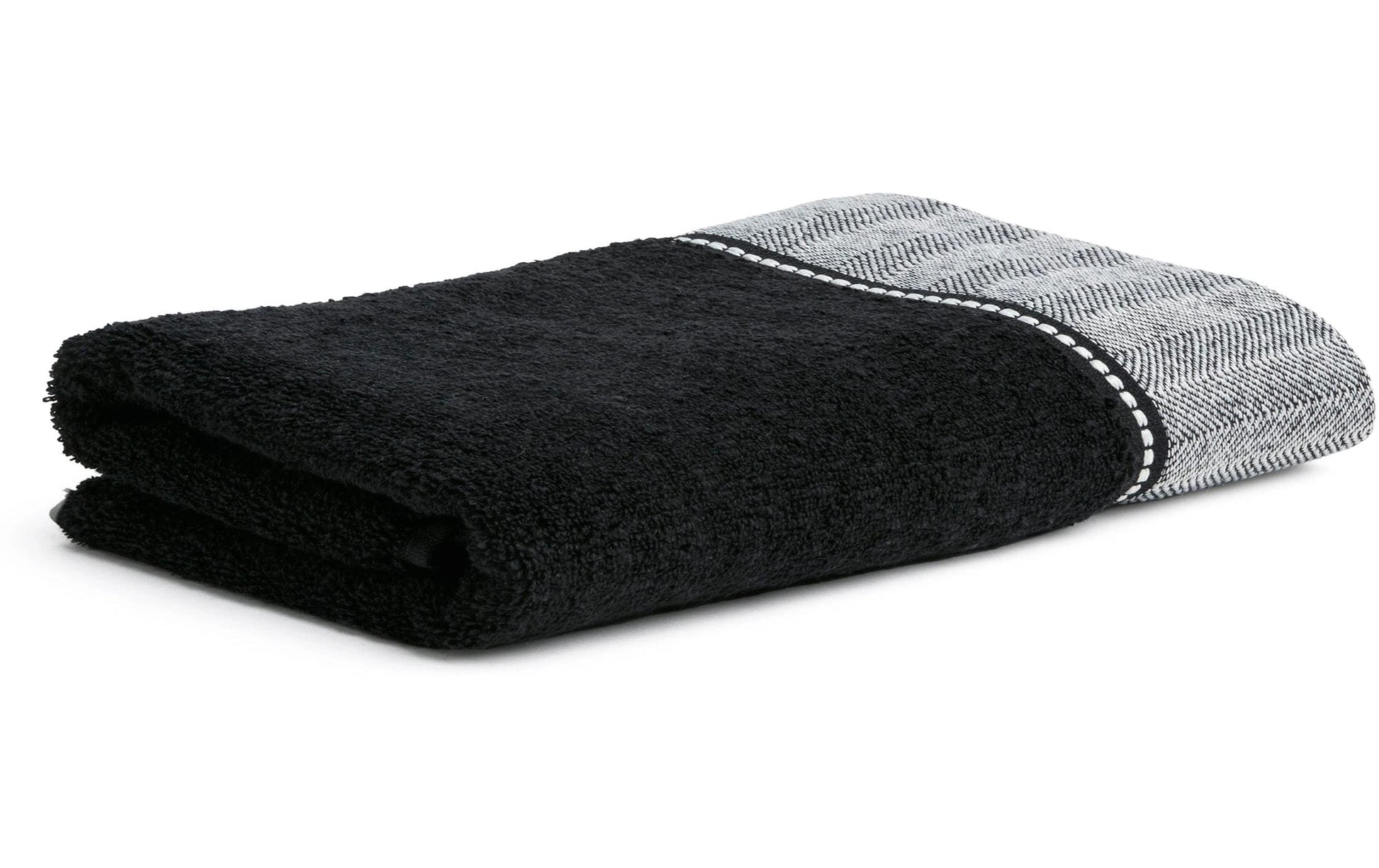 Möve Handtuch Brooklyn – 80×150 cm, 85% Baumwolle/10% Viskose/Leinen, 600 g/m², Schwarz