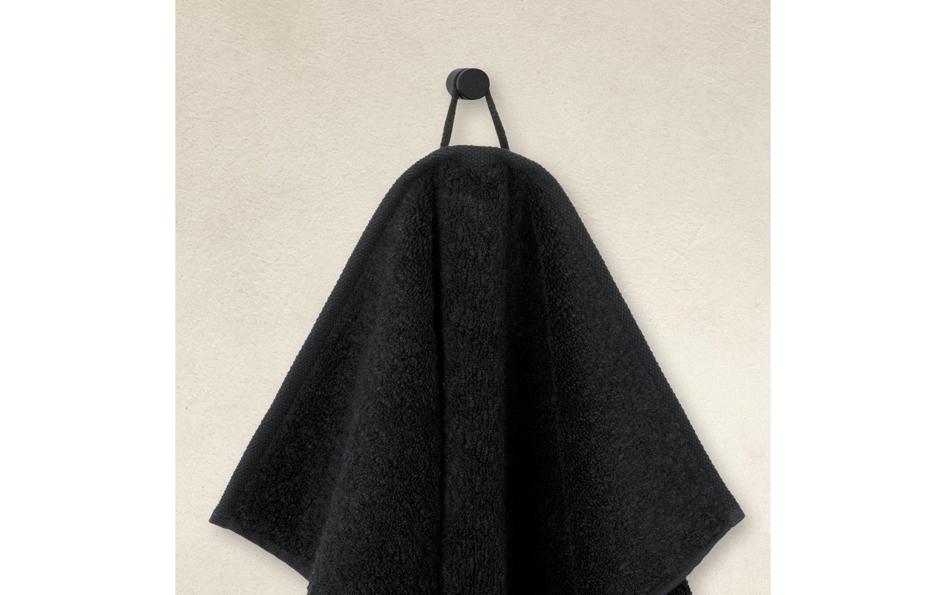 Möve Handtuch Brooklyn – 80×150 cm, 85% Baumwolle/10% Viskose/Leinen, 600 g/m², Schwarz