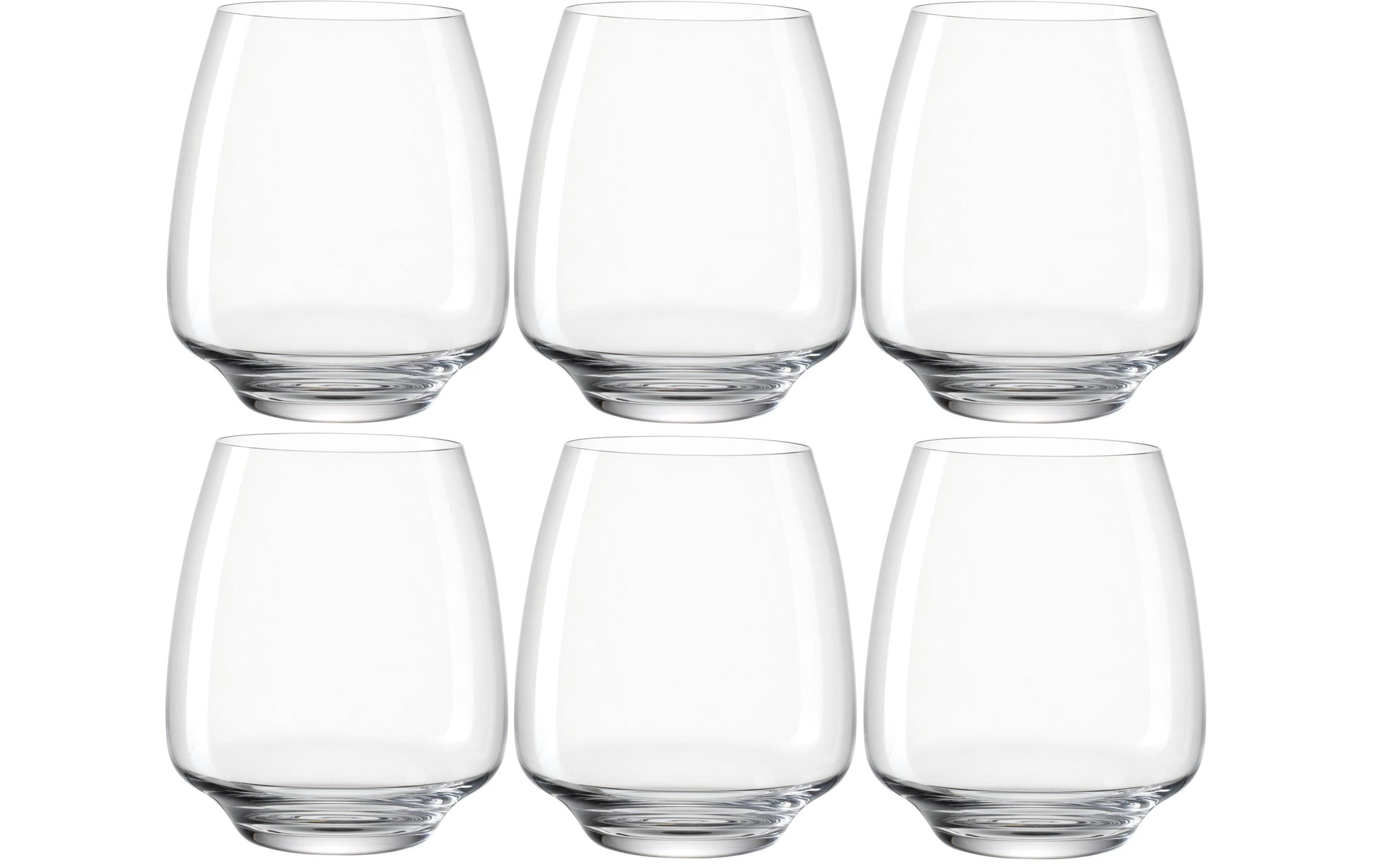 LEONARDO Trinkglas – 0,46 l, Kristallglas, Transparent, Spülmaschinenfest, 6 Stück