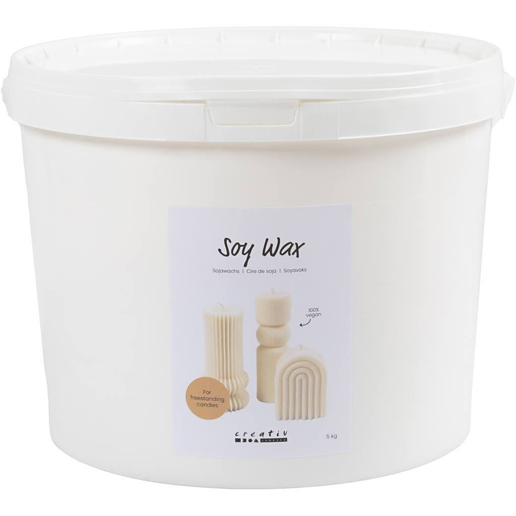 Creativ Company Wachs, Sojawachs, Creme, 5 kg, 1 Stk.