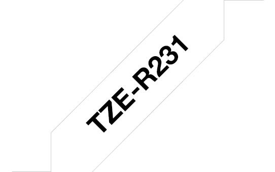 Brother Textilband – 12 mm × 4 m, weiss, schwarz