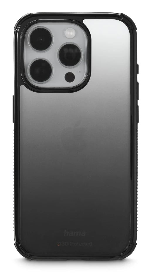 Hama Extreme Protect Backcover – für Apple iPhone 15 Pro, PC, Schwarz, kabelloses Laden