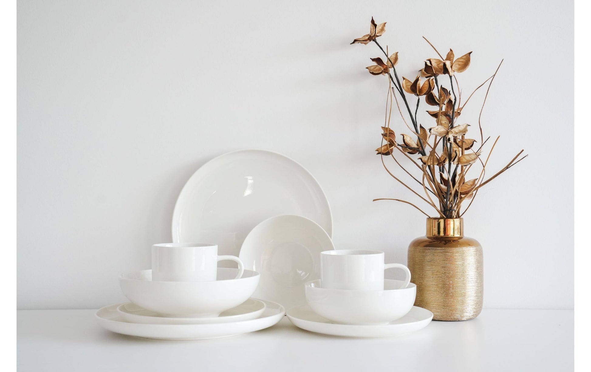 Furber. Speiseteller – 6er Set, Ø 26,5 cm, H 2,7 cm, Knochenporzellan, spülmaschinenfest, mikrowellengeeignet