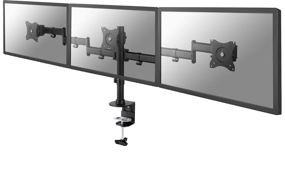 Neomounts NM-D135D3BLACK – Monitorarm, Dreifach, Tischklemme, bis 27", VESA 75 × 75/100 × 100 mm, 8 kg