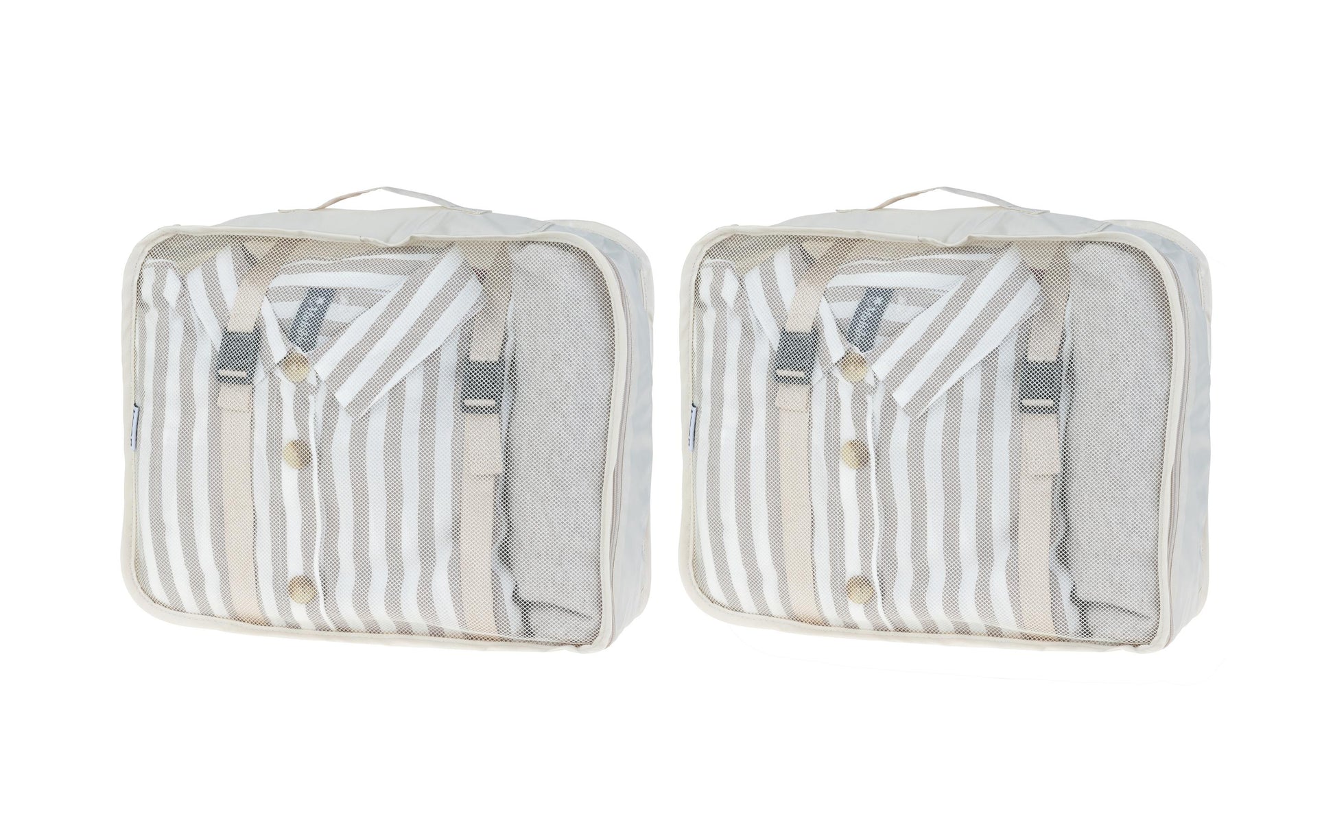 KOOR Packhilfen-Set Reesa Large – Reissverschluss – 10 l – Beige, Polyester – 2 Stk.