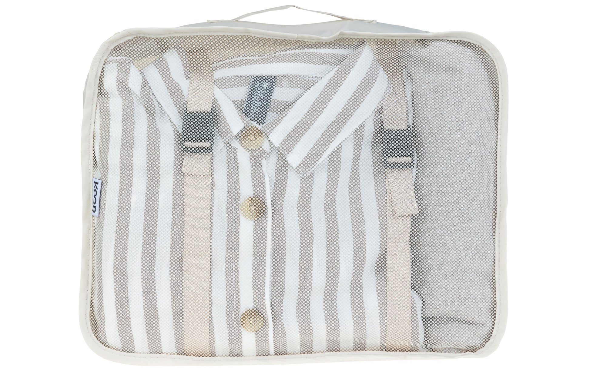 KOOR Packhilfen-Set Reesa Large – Reissverschluss – 10 l – Beige, Polyester – 2 Stk.