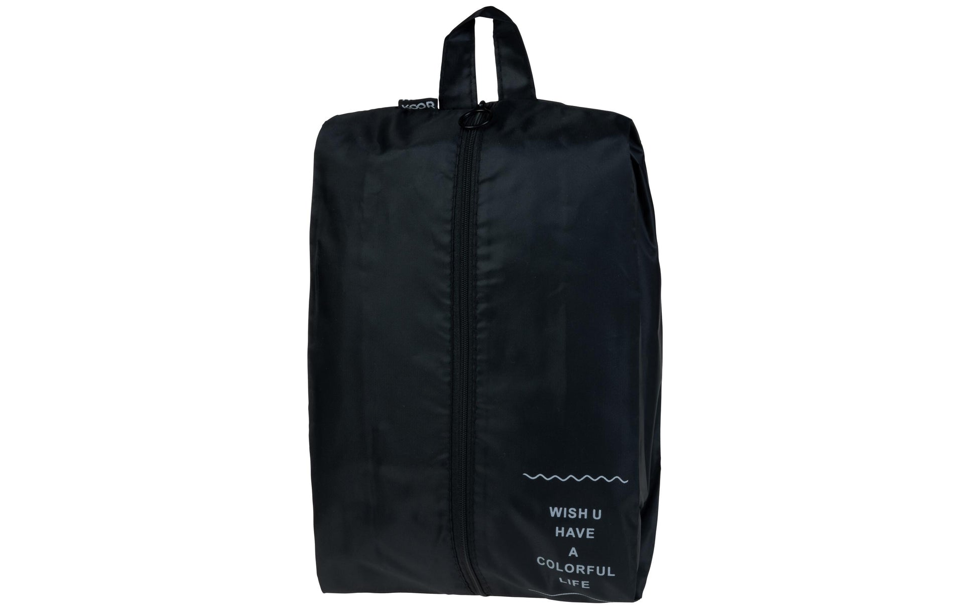 KOOR Schuhbeutel Reesa – mit Tragegriff und Schultergurt, 28 × 42 cm – schwarz, Polyester
