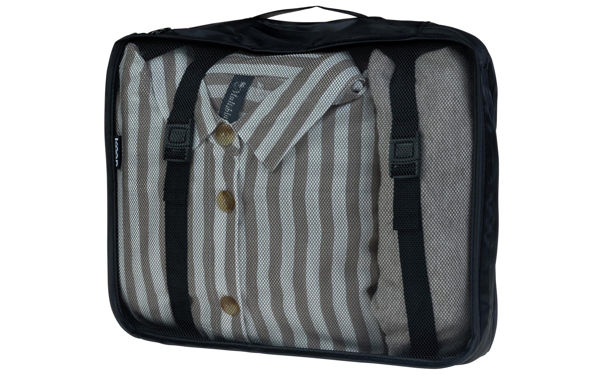 KOOR Packhilfen-Set Reesa L – mit Reissverschluss, Tragegriff – 10 l – Schwarz, Polyester – 2-teilig