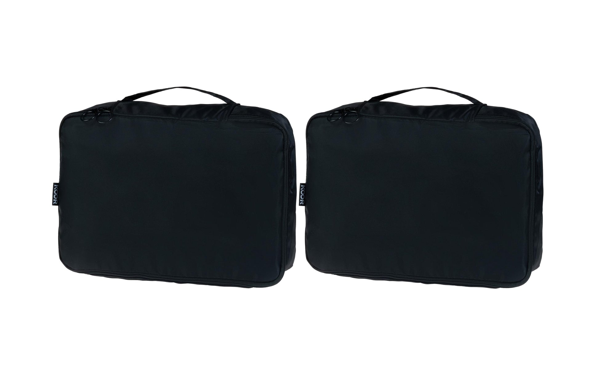 KOOR Packhilfen-Set Reesa Small – Reissverschluss – 28 × 12 × 20 cm – Schwarz, Polyester – 2 Stk.