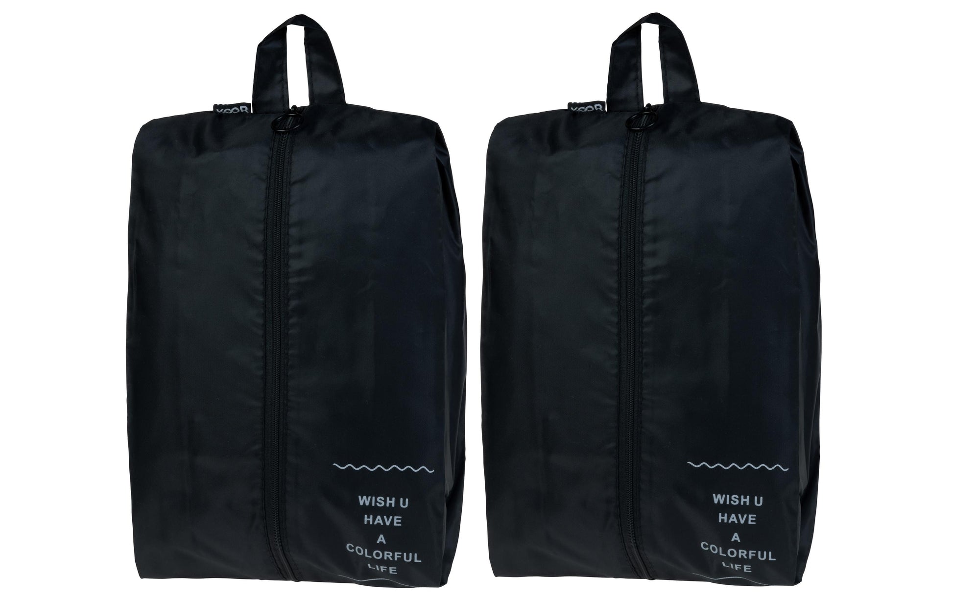 KOOR Schuhbeutel Reesa – mit Tragegriff und Schultergurt, 28 × 42 cm – schwarz, Polyester