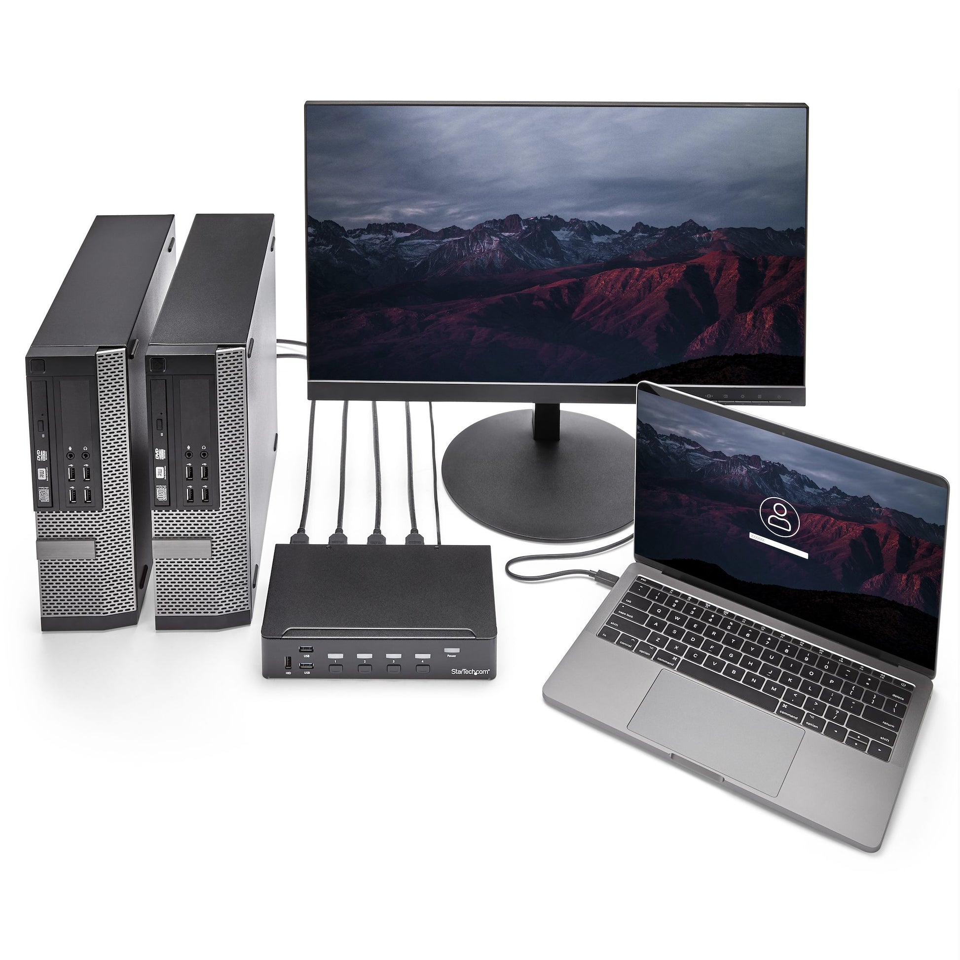 StarTech.com 4-Port HDMI KVM-Switch – 1920 × 1080, USB 3.0-Hub, Audio