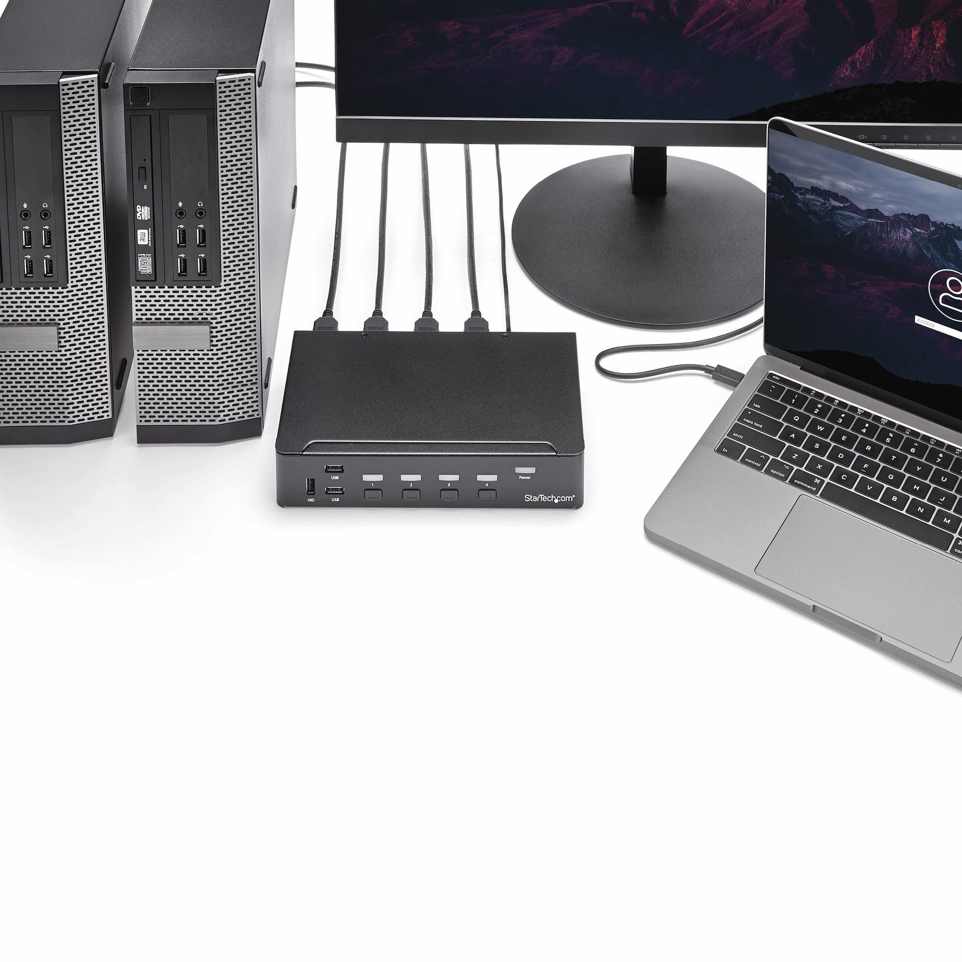 StarTech.com 4-Port HDMI KVM-Switch – 1920 × 1080, USB 3.0-Hub, Audio