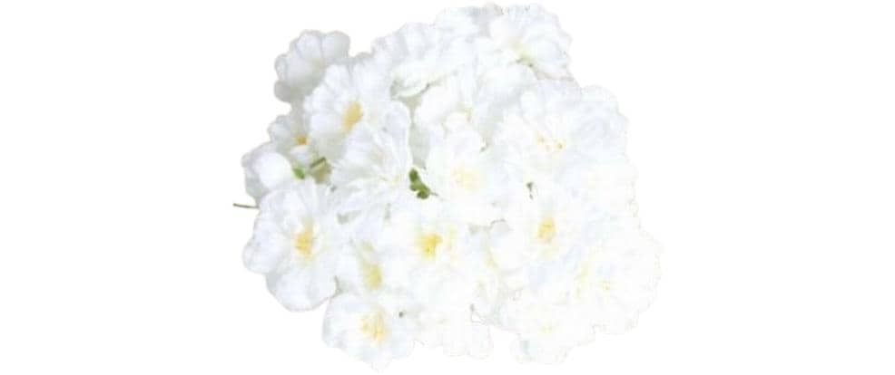 Dekomat AG Künstliche Blütenpflanze – Ø 4 cm – Kunstseide, Weiss