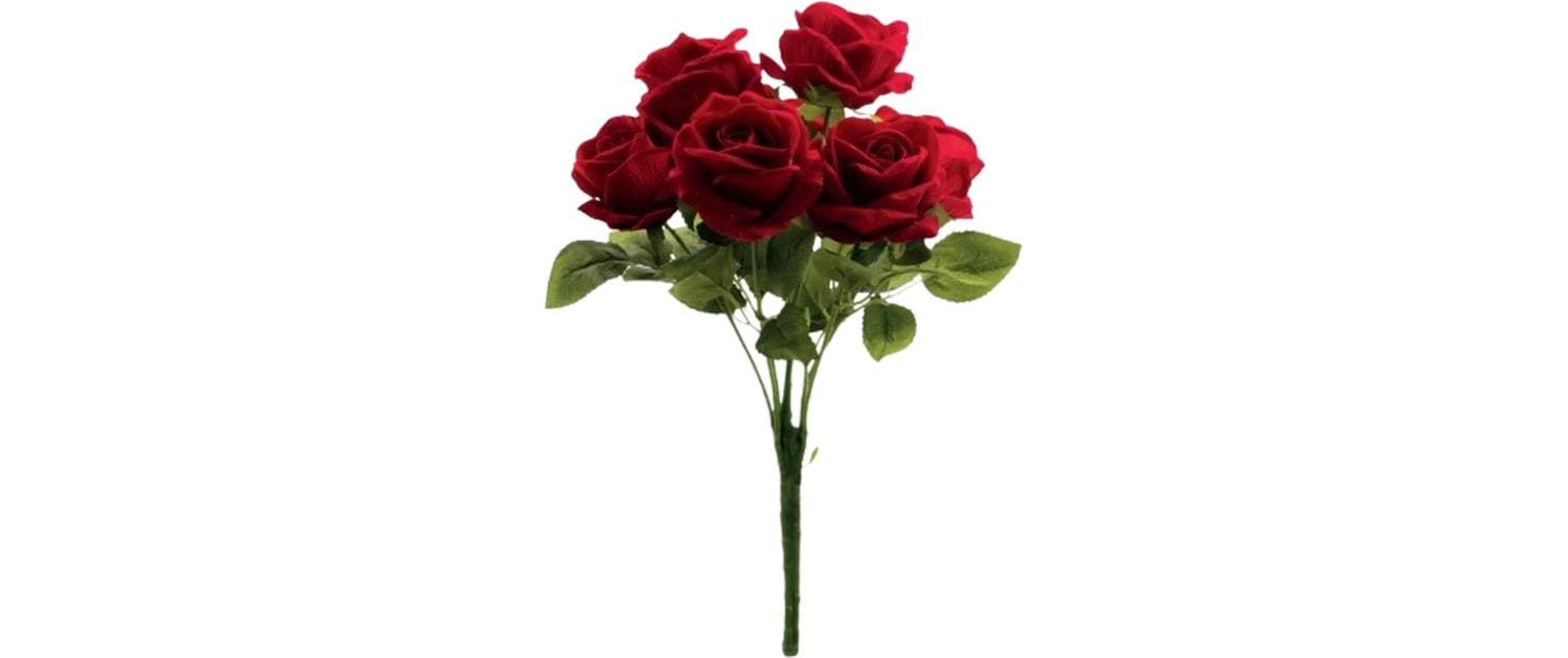 Dekomat AG Dekomat Künstliche Rose – 40 cm – Kunstseide, Mehrfarbig