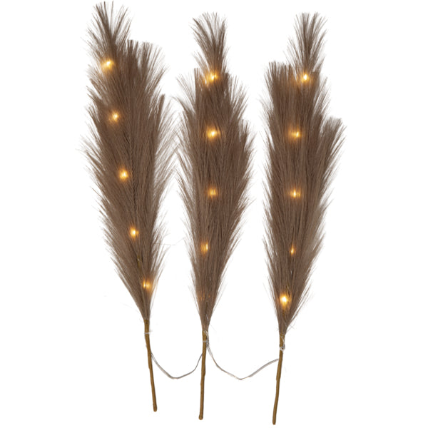 Star Trading Dekolicht – Starterset, 65 cm, Warmweiss, Batteriebetrieb, 3 Lampen, Braun