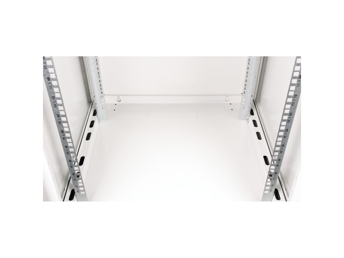 ROLINE Basic Plus – 19" Wandverteiler 18U, IP20, abschliessbar, 600 × 600 × 912 mm, lichtgrau, Stahl