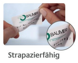 AVERY Zweckform L6011-100 – Etiketten A4 64 × 30 mm – silber – permanent haftend – 27 pro Blatt (2'700 Stk.)
