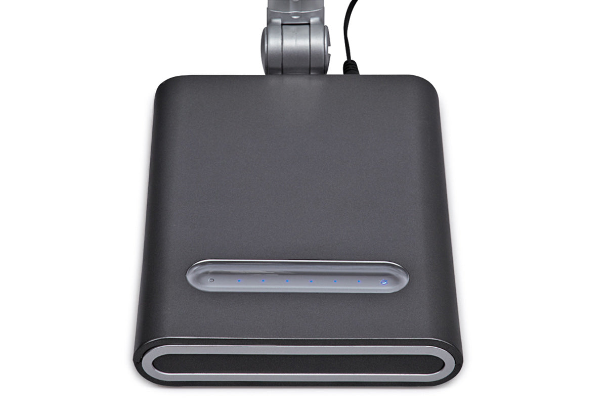 MAUL LED-Tischleuchte – USB, 7-stufig dimmbar – 6500 K – 430 lm 6 W – Silber