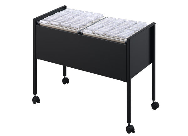 Durable Economy 100 Duo Hängemappenwagen – für 100 Hängemappen A4, mit Rollen, 760 × 592 × 425 mm, schwarz
