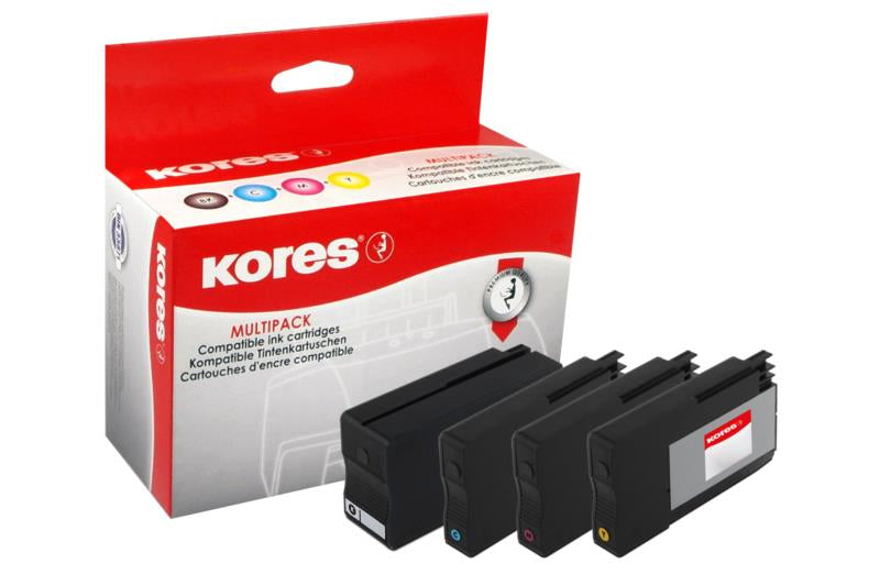 Kores G1722KIT Tintenpatronen-Multipack, Schwarz/Cyan/Magenta/Gelb (Kompatibel)