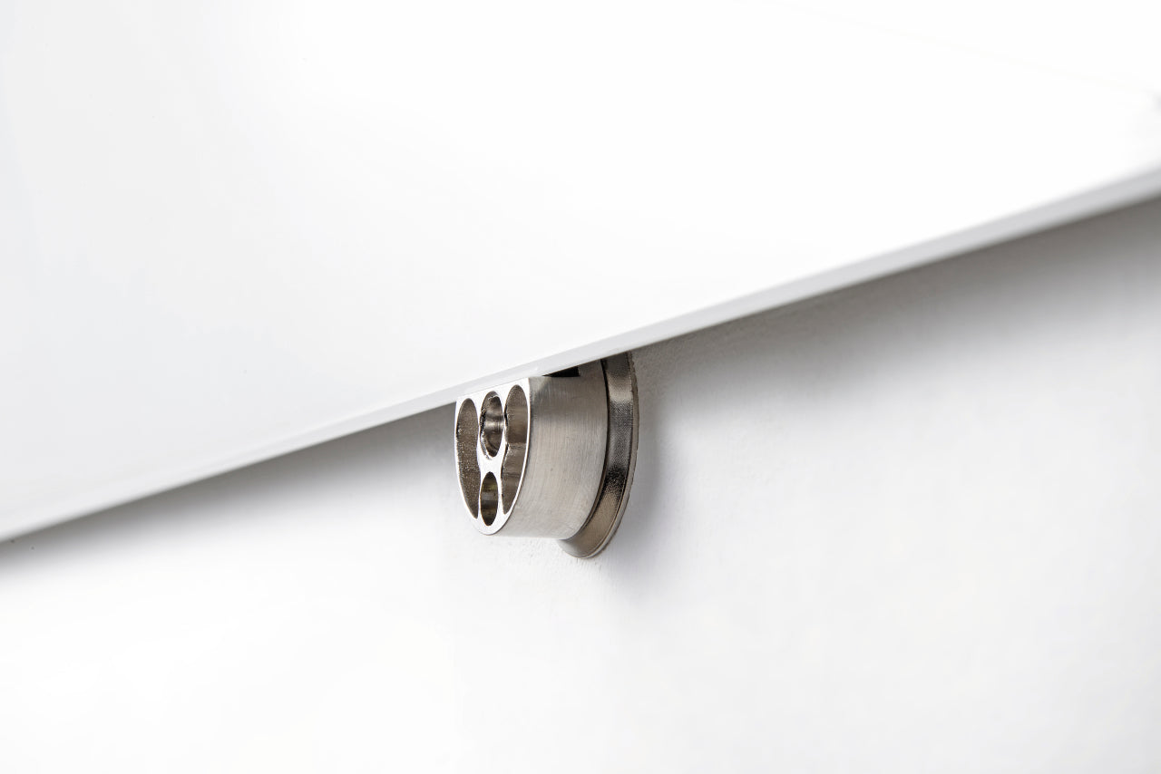 Legamaster Glas-Magnettafel 60 × 80 cm weiss – 2 Magneten enthalten, hygienische Glasfläche