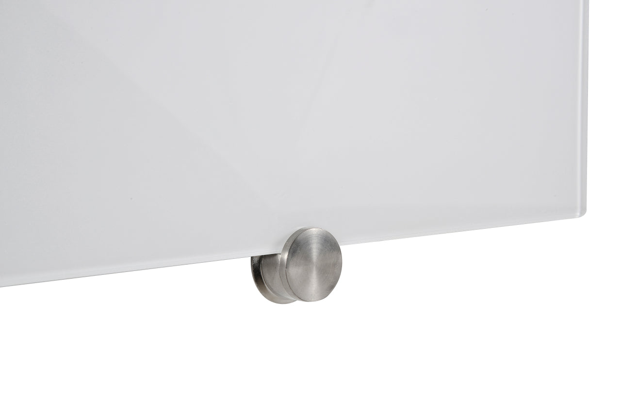 Legamaster Glas-Magnettafel 60 × 80 cm weiss – 2 Magneten enthalten, hygienische Glasfläche