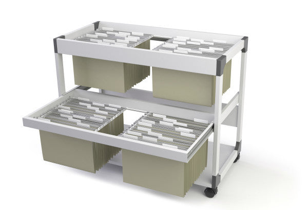 Durable Hängemappenwagen – für 200 Hängemappen A4, Folio und Foolscap, mit Rollen, 897 × 715 × 432 mm