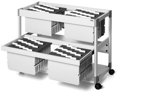 Durable Hängemappenwagen – für 200 Hängemappen A4, Folio und Foolscap, mit Rollen, 897 × 715 × 432 mm
