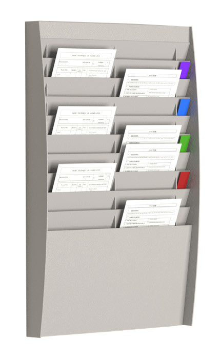 Paperflow Wand-Sortiertafel – 20 Fächer, A4 hoch, Polystyrol