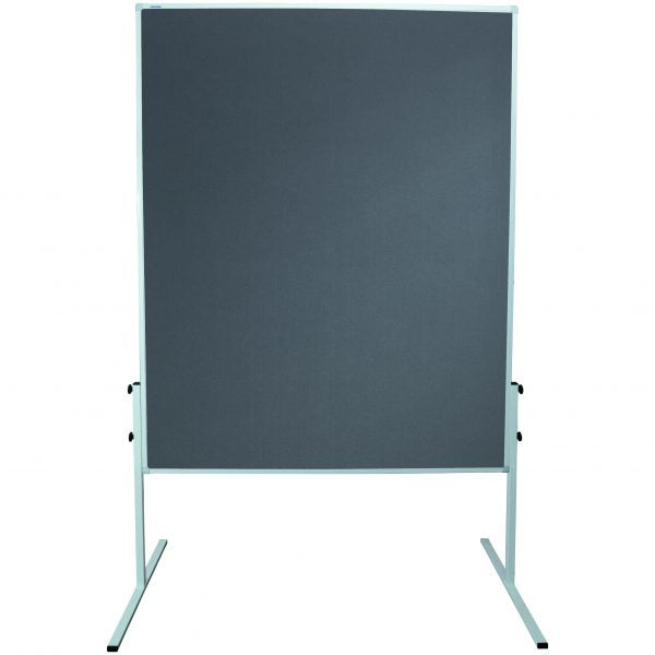 Franken Pinnwand – Filz, Alurahmen – 120 × 150 cm, Grau, X-tra Line