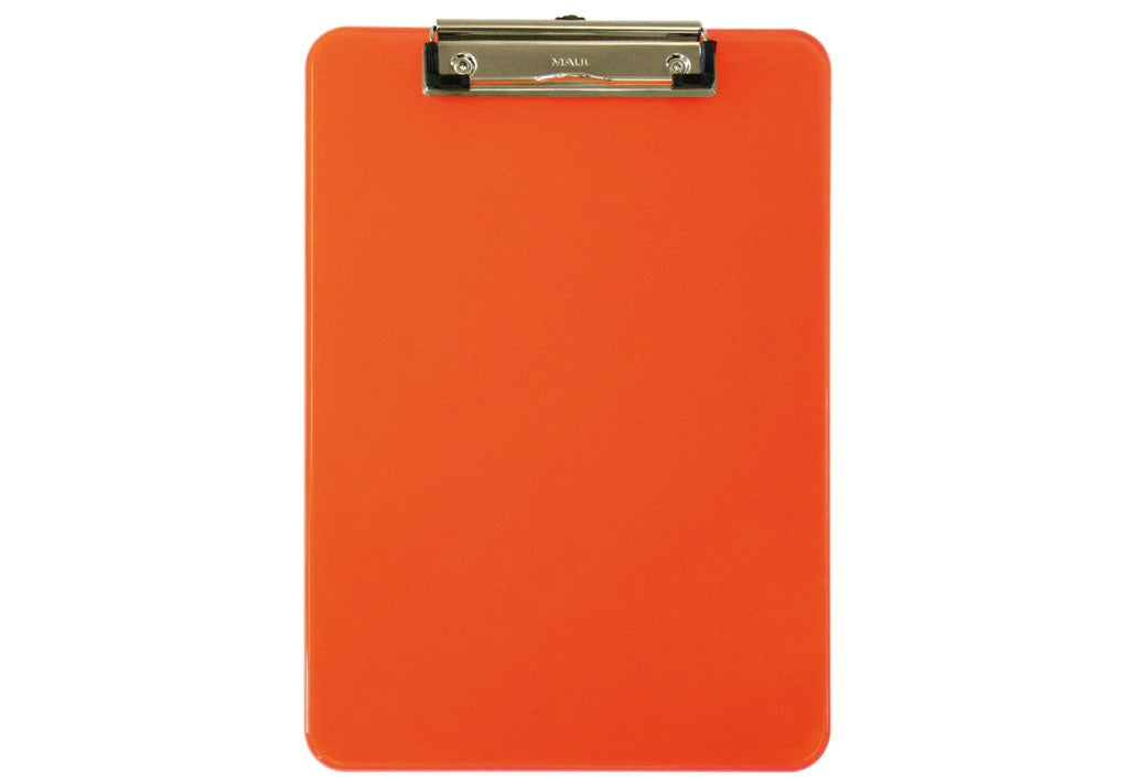 MAUL Klemmbrett A4 – Kunststoff, Aufhängevorrichtung, Orange Transparent