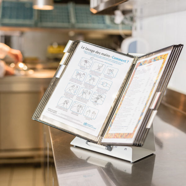 Tarifold Stehsammler – für Format A4, Metall, mehrfarbig, mit 20 Display-Panels