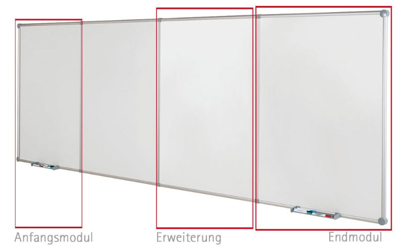 MAUL Whiteboard – 120 × 90 cm, Kunststoff, magnetisch, Aluminiumrahmen, Wandmontage