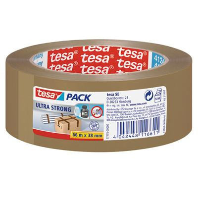 tesa Vinylband – 38 mm × 66 m, braun, stark