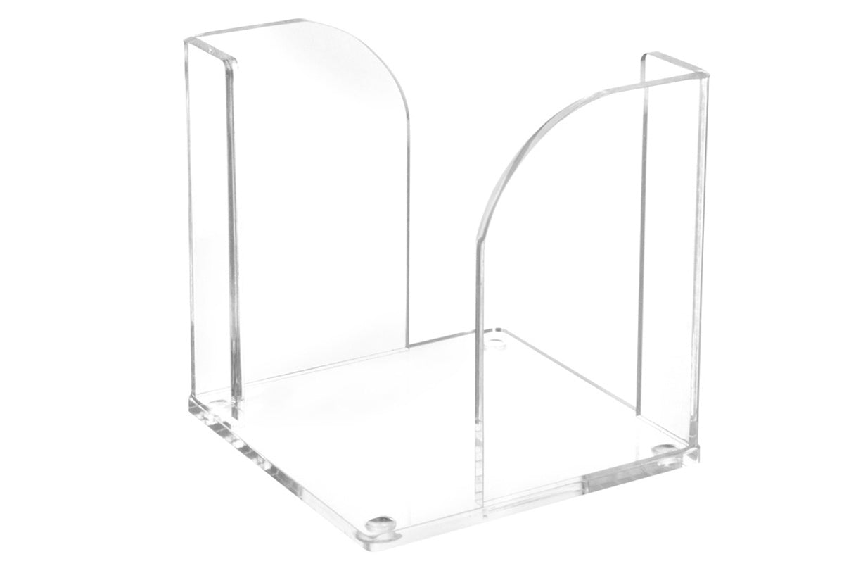 MAUL Zettelbox – Acryl, transparent, 109 × 102 × 102 mm