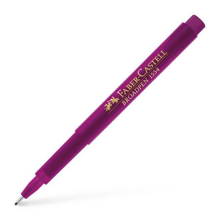 Faber-Castell Broadpen 1554 Fineliner – 0,8 mm, magenta, 1 Stk., dokumentenecht