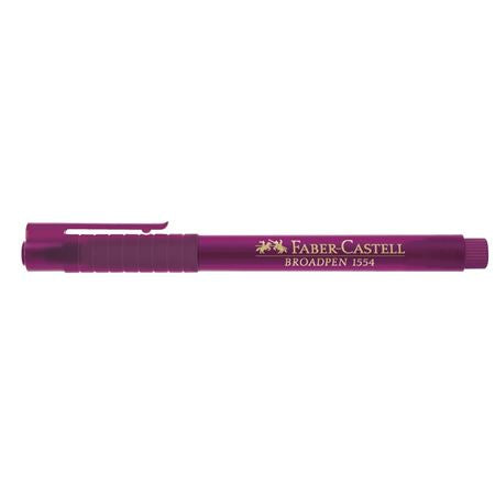 Faber-Castell Broadpen 1554 Fineliner – 0,8 mm, magenta, 1 Stk., dokumentenecht