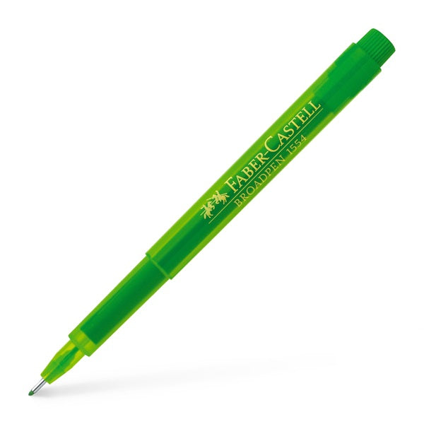 Faber-Castell Broadpen 1554 Fineliner – 0,8 mm, hellgrün, 1 Stk., dokumentenecht