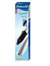 Pelikan Twist – Tintenroller mit Kappe, 0,4 mm, Blau, für Linkshänder