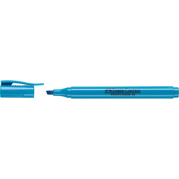 Faber-Castell Textmarker – Blau, Keilspitze 1–4 mm