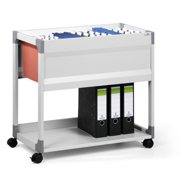Durable SYSTEM File Trolley Regal – Stahl/Kunststoff, Grau, 70 × 71 × 44 cm, für Hängemappen und Aktenordner