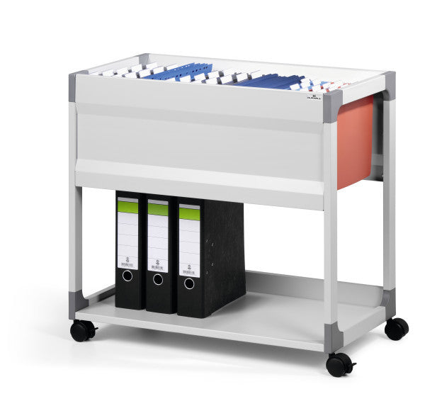 Durable SYSTEM File Trolley Regal – Stahl/Kunststoff, Grau, 70 × 71 × 44 cm, für Hängemappen und Aktenordner