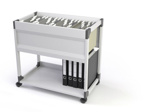 Durable SYSTEM File Trolley Regal – Stahl/Kunststoff, Grau, 70 × 71 × 44 cm, für Hängemappen und Aktenordner